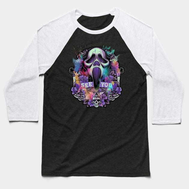 Ghostface Says See You Baseball T-Shirt by mafiatees.intl